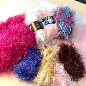 NEW (2) 8 Balls of Decorative Yarns Fancy Fur